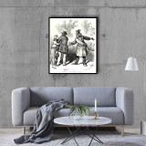 Cartoon Anti-Labor Union, 1874. 'The Emancipator Of Labor And The Honest Working-People.' HD print on canvas ready to hang large picture beautiful home decor wall painting