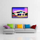 1980s miami, hiroshi nagai art style HD Canvas Print Home Decor Paintings Wall Art Pictures