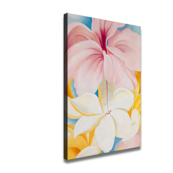 CHANGTAO Hibiscus with Plumeria (1939) by Georgia OKeeffe Painting Poster Poster Decorative Painting Canvas Wall Art Living Room Posters Bedroom Painting