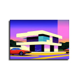 1980s miami, hiroshi nagai art style HD Canvas Print Home Decor Paintings Wall Art Pictures