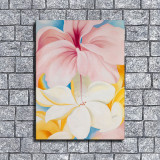 CHANGTAO Hibiscus with Plumeria (1939) by Georgia OKeeffe Painting Poster Poster Decorative Painting Canvas Wall Art Living Room Posters Bedroom Painting