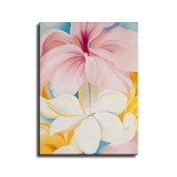 CHANGTAO Hibiscus with Plumeria (1939) by Georgia OKeeffe Painting Poster Poster Decorative Painting Canvas Wall Art Living Room Posters Bedroom Painting