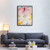 CHANGTAO Hibiscus with Plumeria (1939) by Georgia OKeeffe Painting Poster Poster Decorative Painting Canvas Wall Art Living Room Posters Bedroom Painting