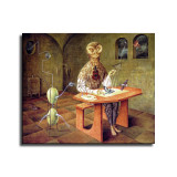 Remedios Varo - El Tejido De Los Sueños Canvas Art Poster and Wall Art Picture Print Modern Family Bedroom Decor Posters