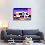 1980s miami, hiroshi nagai art style HD Canvas Print Home Decor Paintings Wall Art Pictures