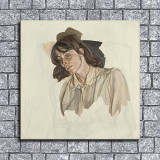 Last Portrait - Freud, Lucian. Museo Nacional Thyssen-Bornemisza Art canvas Home decor wall painting