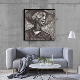 Mid Century Art Print * Elizabeth Catlett Painting Print Black & White Wall Art Print Modern Wall Decor