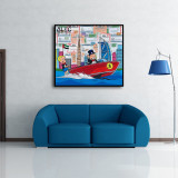 Richie and Monopoly Speedboat Waterskiing Dubai Art HD Canvas Print Home Decor Paintings Wall Art Pictures