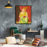 Fernando Botero Society Lady Poster HD Canvas Print Home Decor Paintings Wall Art Pictures