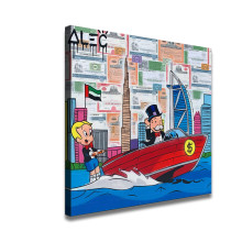 Richie and Monopoly Speedboat Waterskiing Dubai Art HD Canvas Print Home Decor Paintings Wall Art Pictures