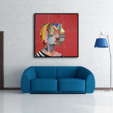 George Condo inspired Art Print. New HD print. Canvas ready to hang. Large poster. Pop Art canvas. Home decor wall painting