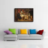 Pastors Visit by Richard Norris Brooke Poster Print Art HD Canvas Print Home Decor Paintings Wall Art Pictures