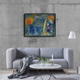 Marc CHAGALL The lovers of Vence Canvas HD Canvas Print Home Decor Paintings Wall Art Pictures