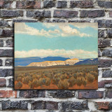 MAYNARD DIXON (American, 1875-1946). Calico Hills (Virgin Valley, Nevada; No.350) HD Canvas Print Home Decor Paintings Wall Art Pictures