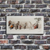 Dirty dogs of paris Art HD Canvas Print Home Decor Paintings Wall Art Pictures