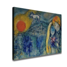 Marc CHAGALL The lovers of Vence Canvas HD Canvas Print Home Decor Paintings Wall Art Pictures
