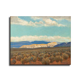MAYNARD DIXON (American, 1875-1946). Calico Hills (Virgin Valley, Nevada; No.350) HD Canvas Print Home Decor Paintings Wall Art Pictures