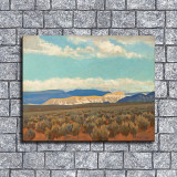 MAYNARD DIXON (American, 1875-1946). Calico Hills (Virgin Valley, Nevada; No.350) HD Canvas Print Home Decor Paintings Wall Art Pictures
