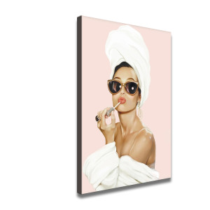 Audrey Hepburn Canvas Wall Art Poster, Fashion Audrey Hepburn Makeup Pretty Lips Wall Art For Home Living Room Bedroom Decor, No Frame