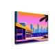 1980s miami, hiroshi nagai art style HD Canvas Print Home Decor Paintings Wall Art Pictures