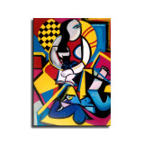 Pablo Picasso Inspired Cubist Figures Unframed Poster | Absurdist Abstract Art | Existentialism Poster | Contemporary Wall Decor