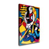 Pablo Picasso Inspired Cubist Figures Unframed Poster | Absurdist Abstract Art | Existentialism Poster | Contemporary Wall Decor