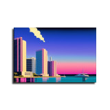 Copy 1980s miami, hiroshi nagai art style HD Canvas Print Home Decor Paintings Wall Art Pictures