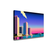 Copy 1980s miami, hiroshi nagai art style HD Canvas Print Home Decor Paintings Wall Art Pictures