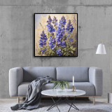 Delphinium, Flowers paintings HD Canvas Print Home Decor Paintings Wall Art Pictures