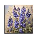 Delphinium, Flowers paintings HD Canvas Print Home Decor Paintings Wall Art Pictures