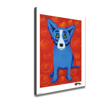 George Rodrigue inspired wall art. Blue Dog fine art. New HD Print On Canvas Ready to Hang. Large size Home Decor Wall Painting