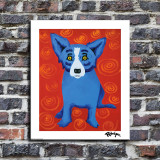 George Rodrigue inspired wall art. Blue Dog fine art. New HD Print On Canvas Ready to Hang. Large size Home Decor Wall Painting