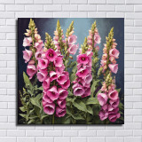 Pretty Foxglove blooms. Foxglove flower painting. New HD Print On Canvas Ready to Hang. Large size Home Decor Wall Painting