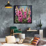 Pretty Foxglove blooms. Foxglove flower painting. New HD Print On Canvas Ready to Hang. Large size Home Decor Wall Painting
