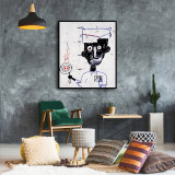 Jean Michel Basquiat Art Crown Canvas Painting Wall Art Print Poster Picture Decorative Painting Living Room Home Decoration