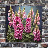 Pretty Foxglove blooms. Foxglove flower painting. New HD Print On Canvas Ready to Hang. Large size Home Decor Wall Painting