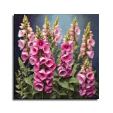 Pretty Foxglove blooms. Foxglove flower painting. New HD Print On Canvas Ready to Hang. Large size Home Decor Wall Painting