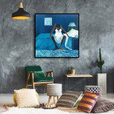 Blue Monday Painting Vintage Art Poster by Annie Lee Art HD Canvas Print Home Decor Paintings Wall Art Pictures