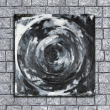 Jasper Johns - SMALL BLACK TARGET , 1960 Art HD Canvas Print Home Decor Paintings Wall Art Pictures