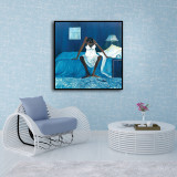 Blue Monday Painting Vintage Art Poster by Annie Lee Art HD Canvas Print Home Decor Paintings Wall Art Pictures