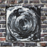 Jasper Johns - SMALL BLACK TARGET , 1960 Art HD Canvas Print Home Decor Paintings Wall Art Pictures