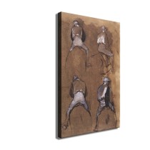 Four Studies of a Jockey HD Print On Canvas Canvas Print Gift Home Decor Wall Painting