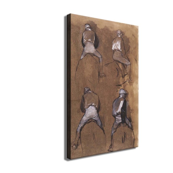 Four Studies of a Jockey HD Print On Canvas Canvas Print Gift Home Decor Wall Painting