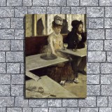 In a Café Art HD Canvas Print Home Decor Paintings Wall Art Pictures