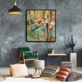 Dancers, Pink and Green Art HD Canvas Print Home Decor Paintings Wall Art Pictures