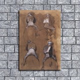 Four Studies of a Jockey HD Print On Canvas Canvas Print Gift Home Decor Wall Painting