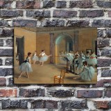 The Dance Foyer at the Opera on the rue Le Peletier HD Print On Canvas Canvas Print Gift Home Decor Wall Painting