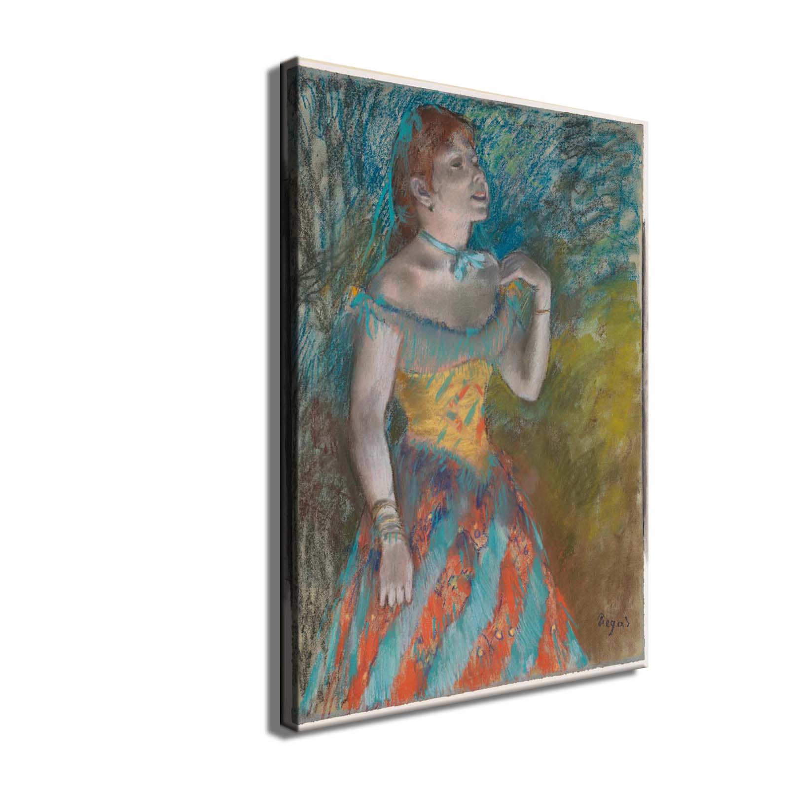 The Singer in Green Art HD Canvas Print Home Decor Paintings Wall Art Pictures