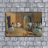 The Dance Foyer at the Opera on the rue Le Peletier HD Print On Canvas Canvas Print Gift Home Decor Wall Painting