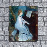 Woman at the Piano Art HD Canvas Print Home Decor Paintings Wall Art Pictures